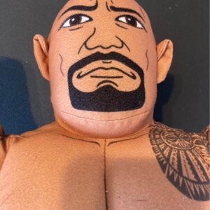 The rock WWE  plushie